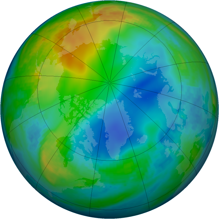 Arctic ozone map for 30 November 2002